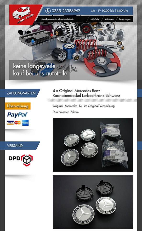Szablon EBAY - części motoryzacyjne